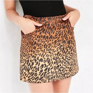 Ecote Leopard Print Mini Skirt